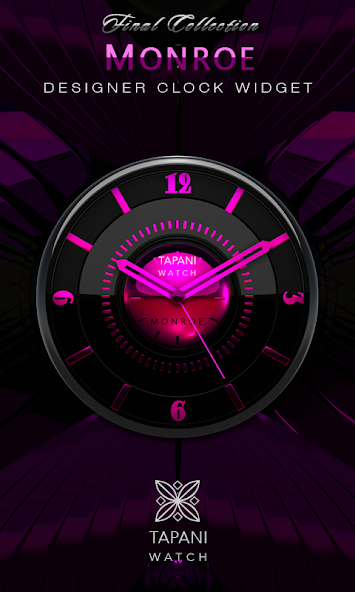 MONROE pink Designer Clock Wid