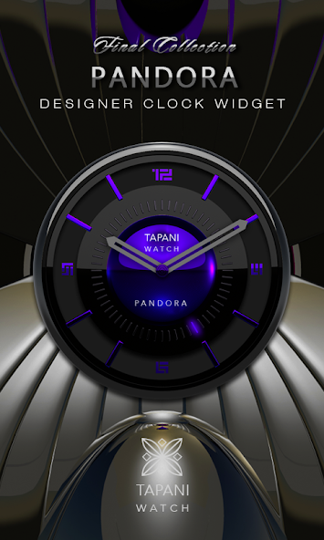 Designer Clock for PANDORA blue black