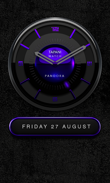 Designer Clock for PANDORA blue black