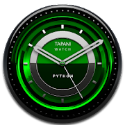 PYTHON Designer Clock Widget black green