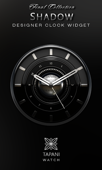 SHADOW Designer Clock Widget black