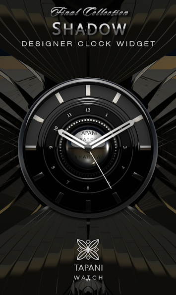 SHADOW Designer Clock Widget black