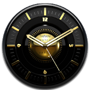 VARGO Designer Clock Widget black gold