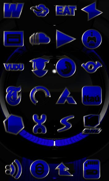 INDIGO HD Icon Pack blue black