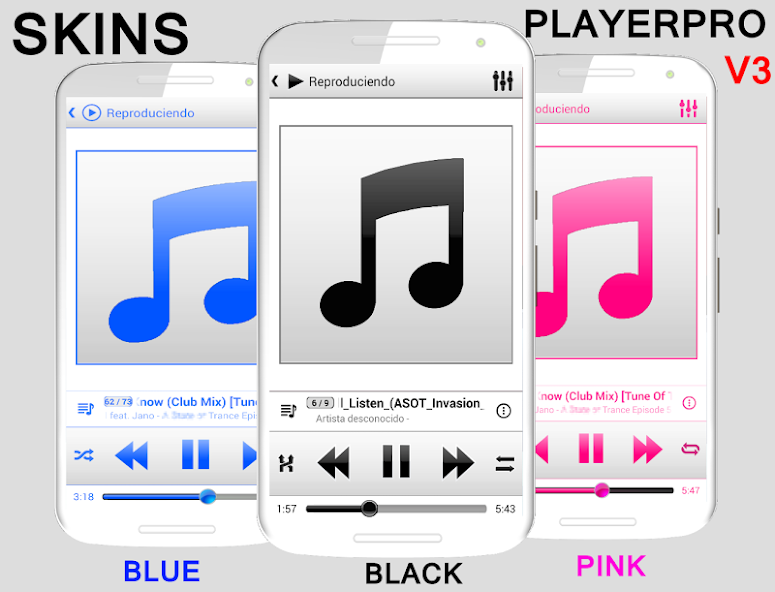 SKIN PLAYERPRO V3 ROSA BLANCO