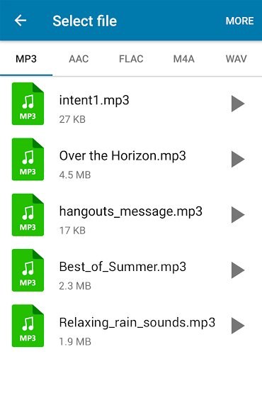 MP3 Converter Edit Music files