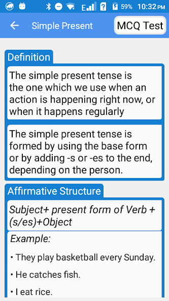 Tense with Exercise