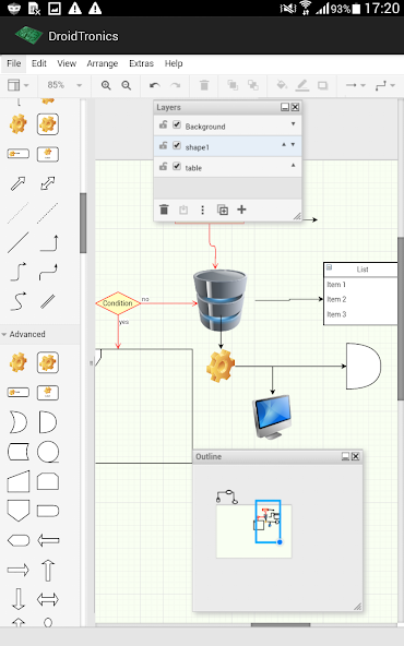 Avanzada Editor de Diagramas