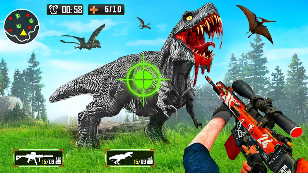 Wild Dinosaur Hunting Gun Game