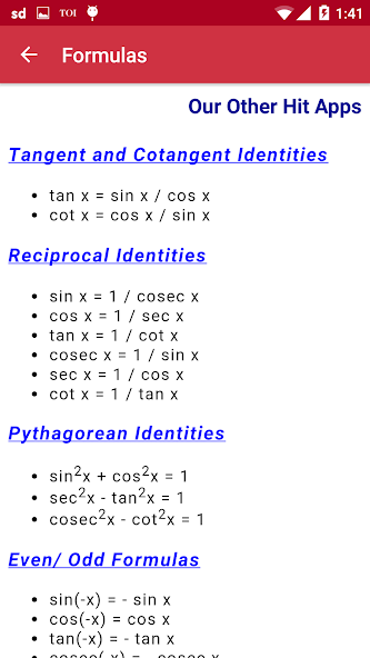 Trigonometry Reference Pro