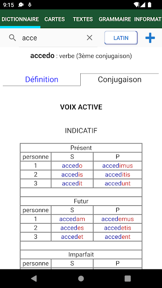 Tabula : Dictionnaire latin