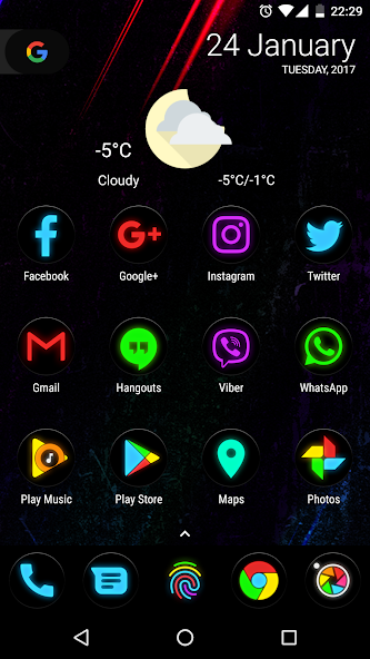 Neon Glow C - Icon Pack