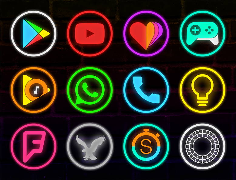 Neon Glow Rings - Icon Pack