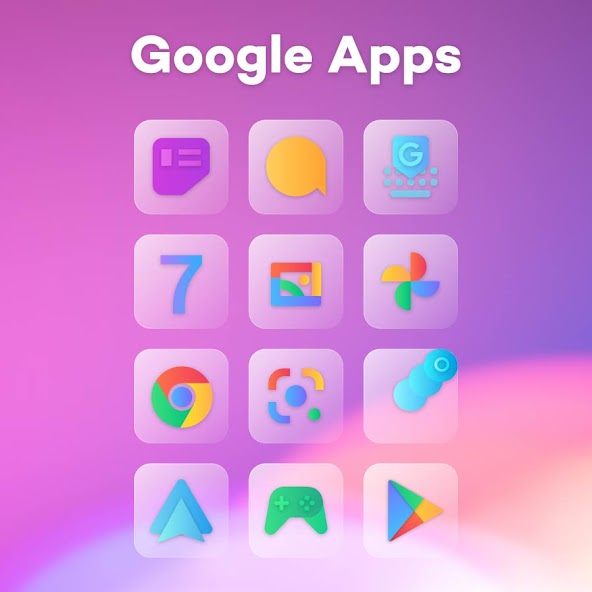 Glass morphism icon pack