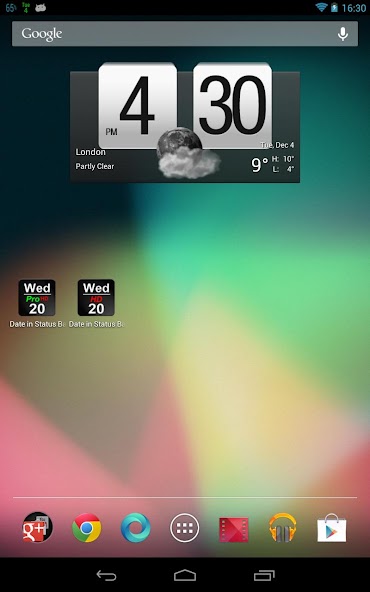 Date In Status Bar HD Pro