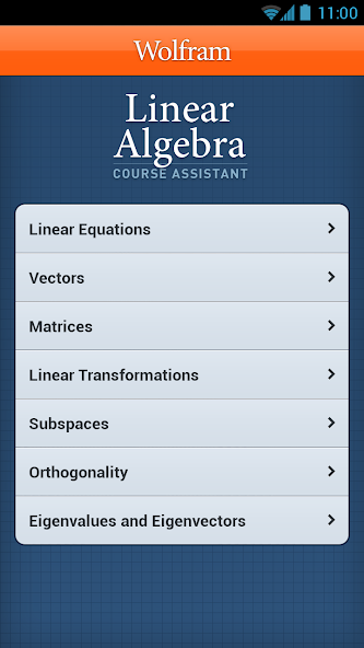 Linear Algebra Course App