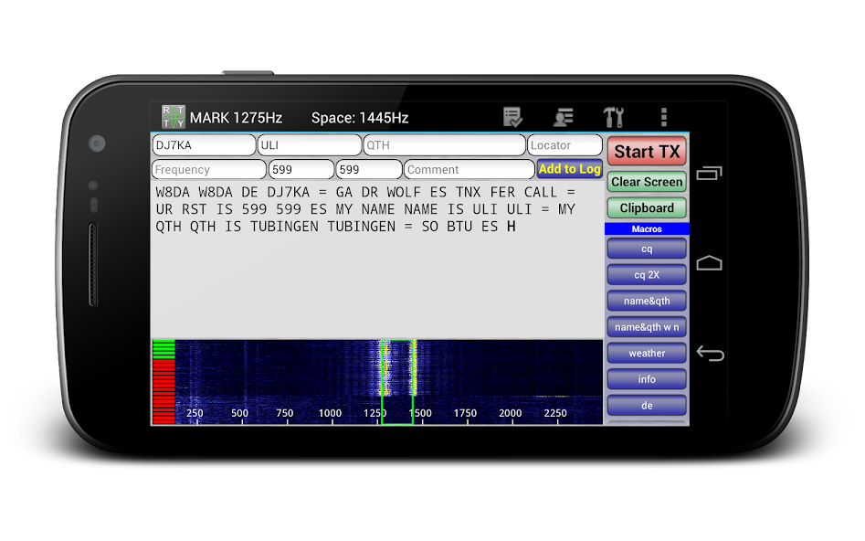 DroidRTTY for Ham Radio