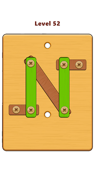 Wood Nuts & Bolts Puzzle