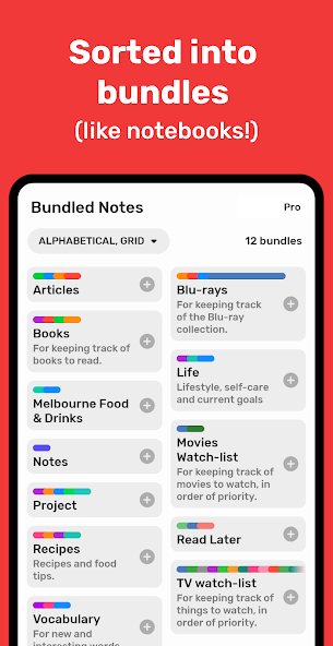 Bundled Notes - Lists, To-do