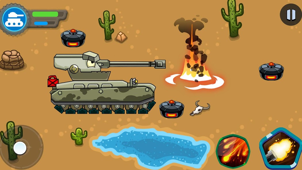 Tank battle: Tanks War 2D 