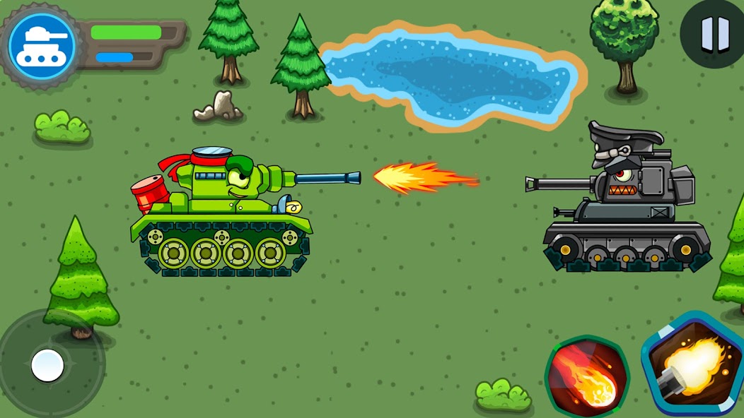 Tank battle: Tanks War 2D 