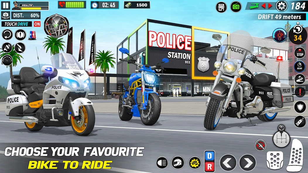 Police Moto Bike Chase Crime