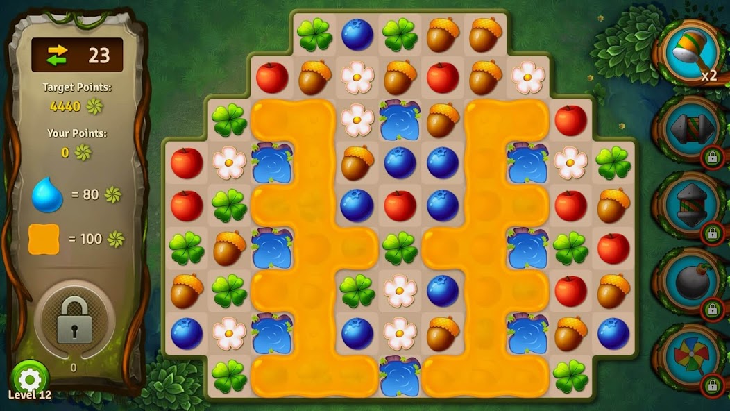 Match 3 Games - Forest Puzzle 