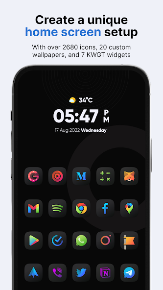 Athena Dark Icon Pack - Dark Squircle Icons