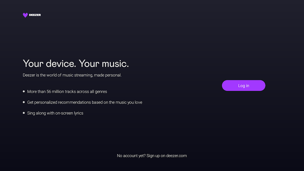 Deezer for Android TV