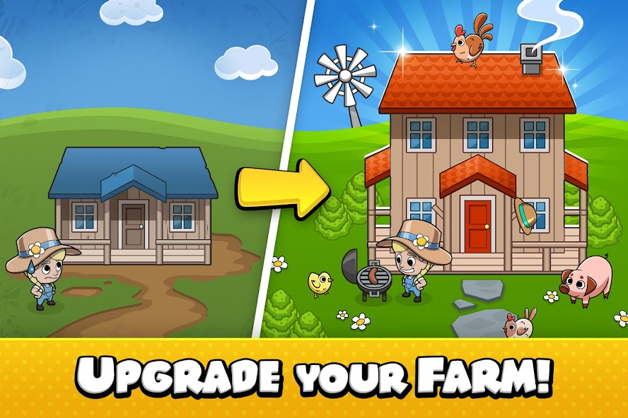 Idle Farm Tycoon - Merge Crops 