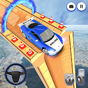 Police GT Car Stunts Racing: Impossible Mega Ramp 