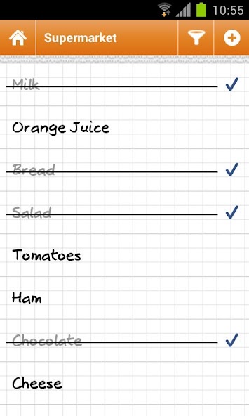 Grocery list Courzeo