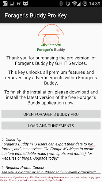 Forager's Buddy Pro Key