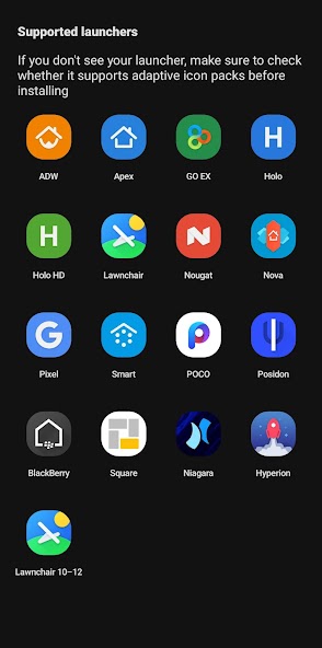 Black muted adaptive icon pack