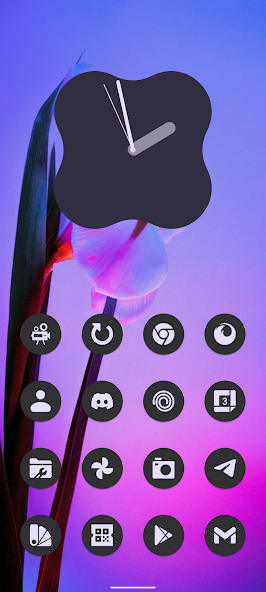 Dynamic dark A12 icon pack