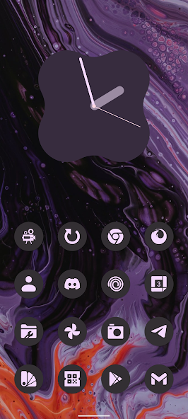 Dynamic dark A12 icon pack