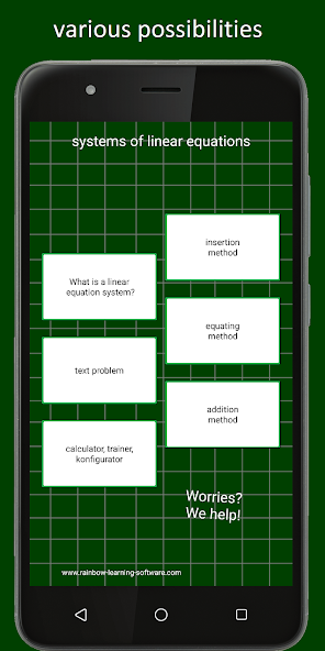 Systems of linear equations