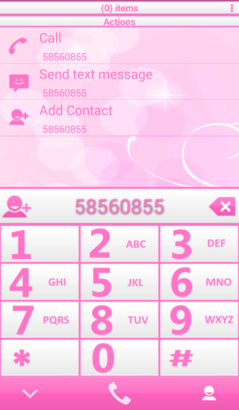 Tema ROSA BLANCO RocketDial