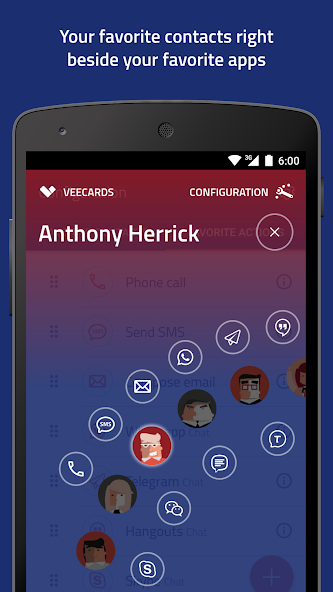 Veer contacts widget