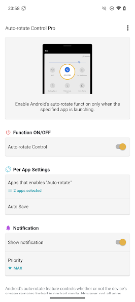 Auto-rotate Control Pro