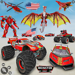 Monster Truck Robot Car Game 