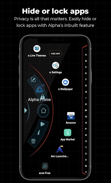 Alpha Hybrid Launcher 4D theme