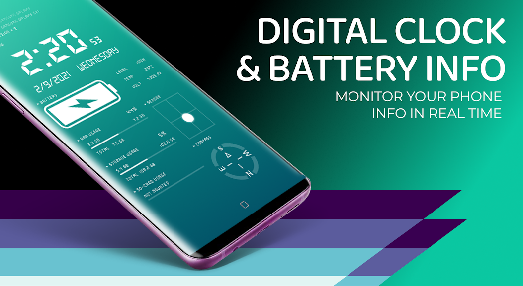 Digital Clock & Battery Charge