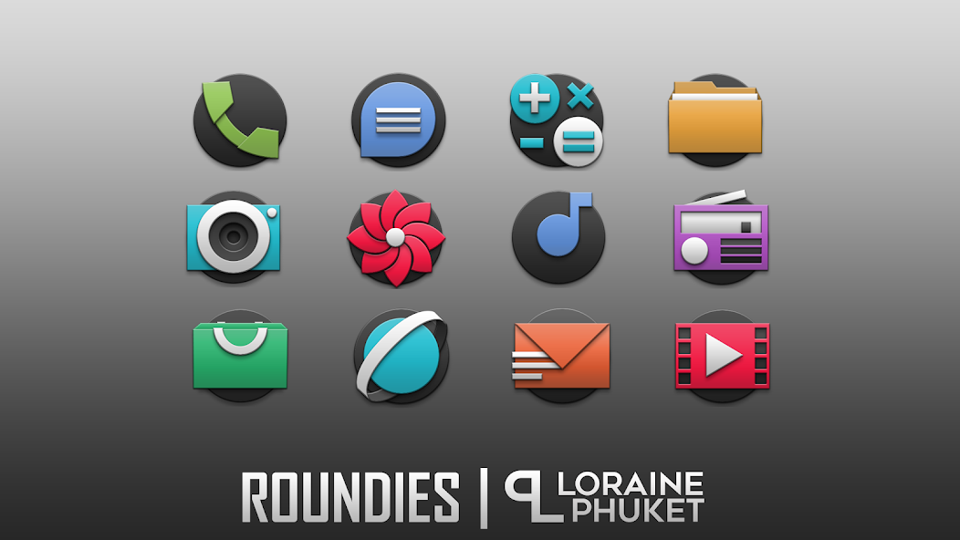 Roundies icon pack - actual simple icons