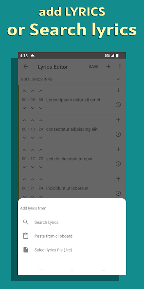 Lyrics Editor: Make Lyrics