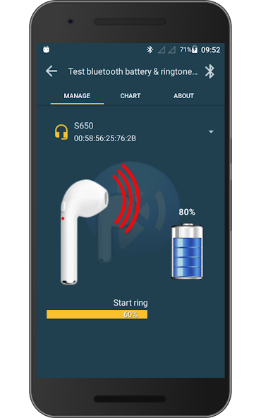 Test bluetooth battery &  ringtone PRO