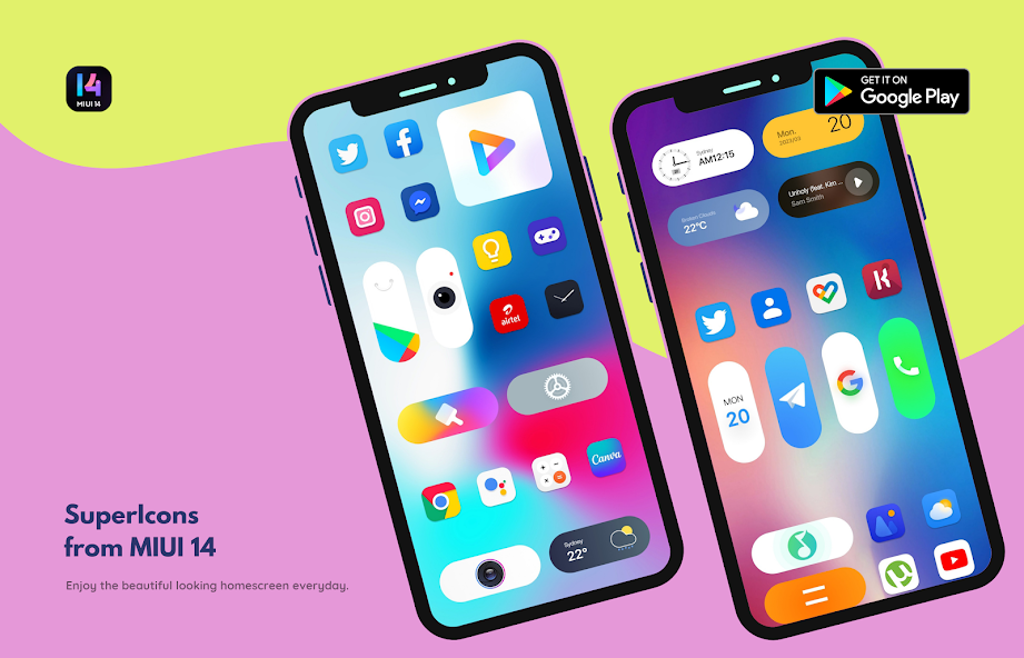 MiUi 14 Widgets + SuperIcons