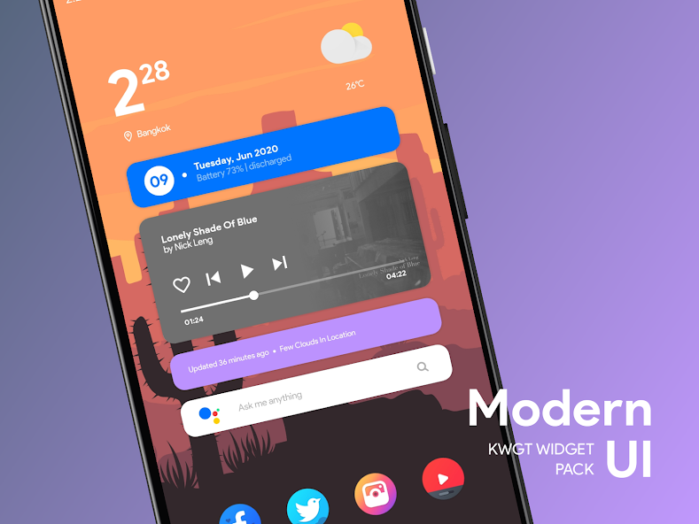 Modern UI for KWGT