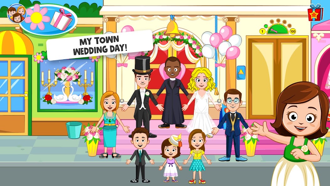 My Town: Wedding Day girl game 