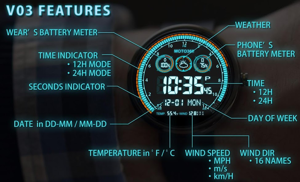 V03 WatchFace for Moto 360